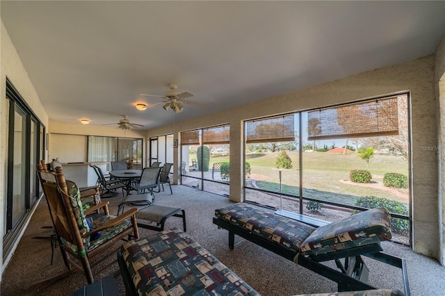 view of sunroom