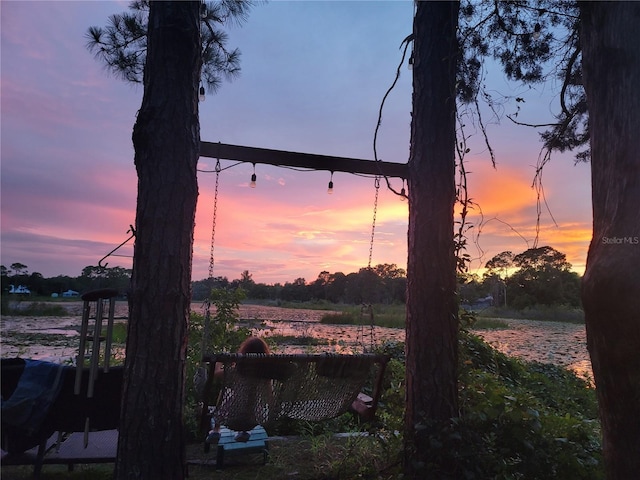 view of nature at dusk