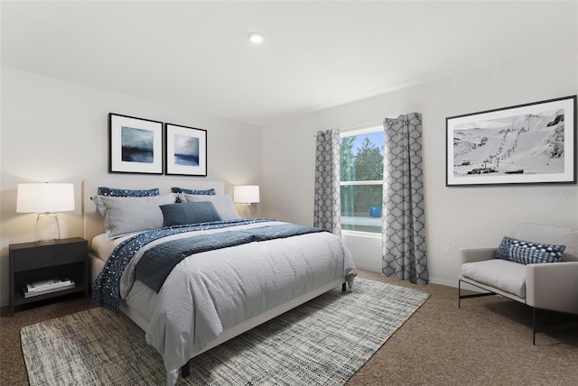 view of carpeted bedroom