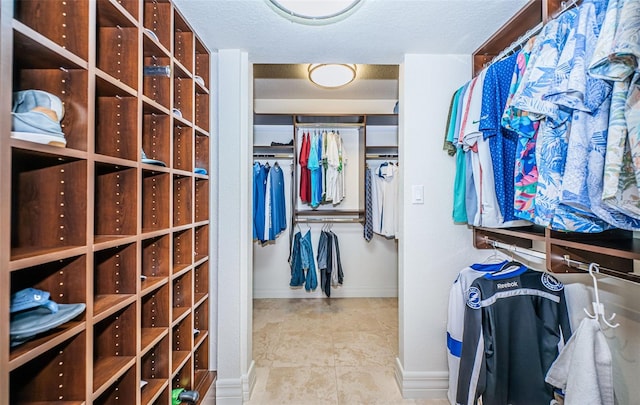 view of walk in closet