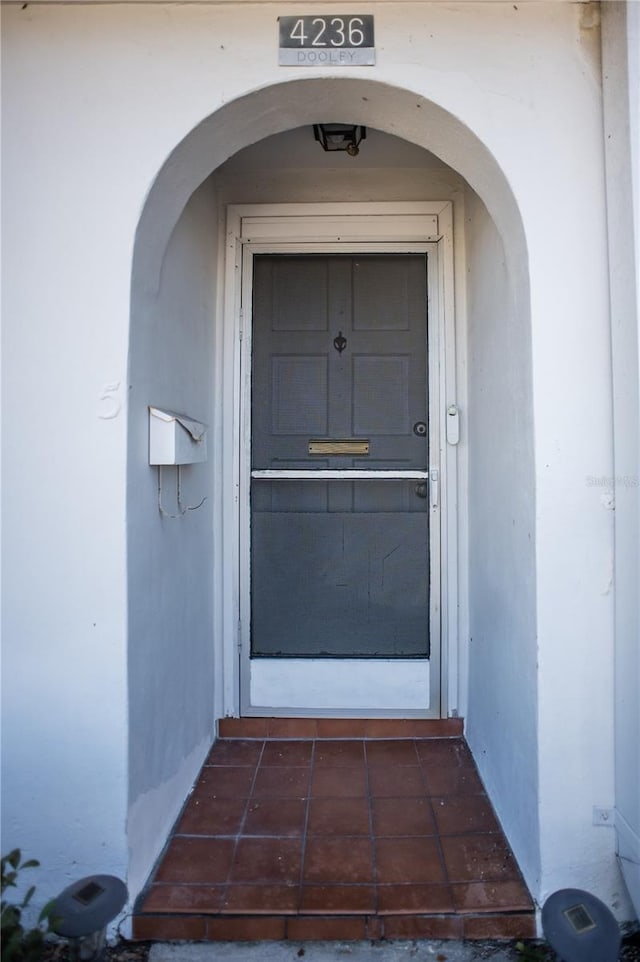 view of doorway to property