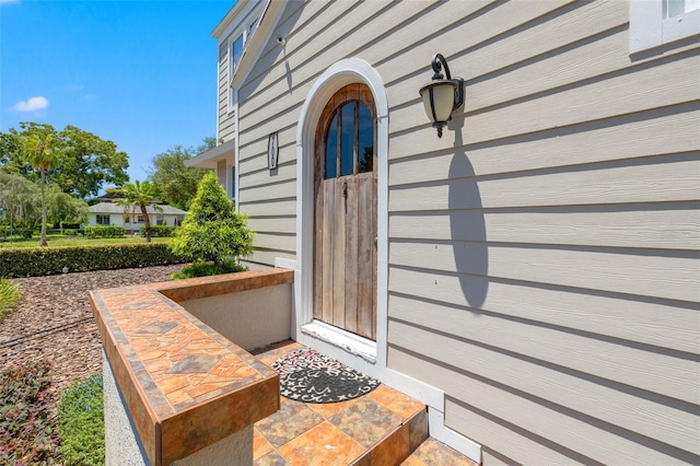 view of doorway to property