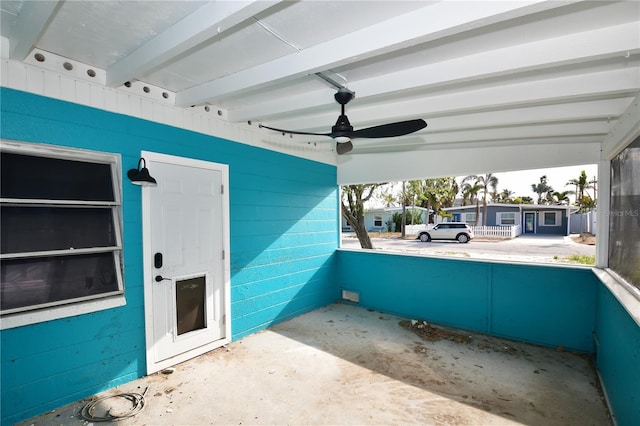 view of patio / terrace with ceiling fan