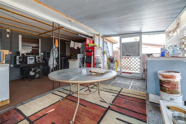 view of sunroom