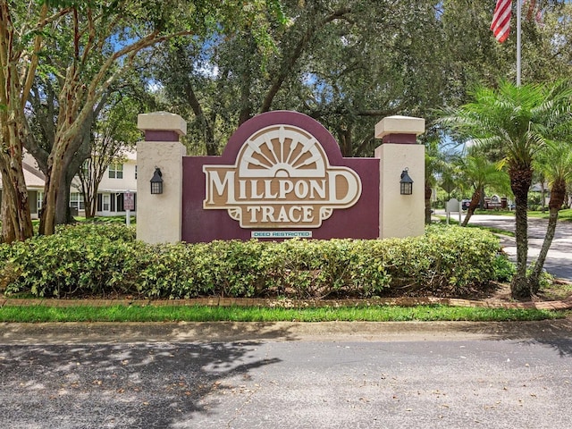 view of community sign