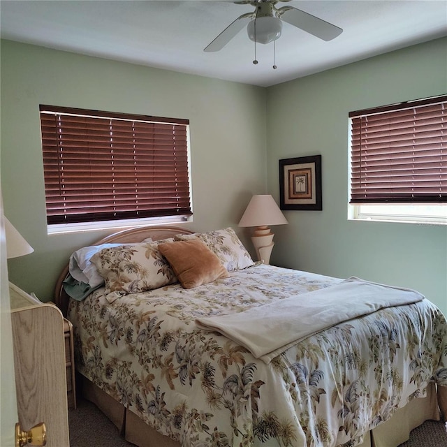 bedroom with ceiling fan