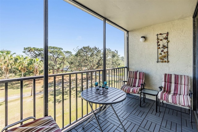 view of sunroom