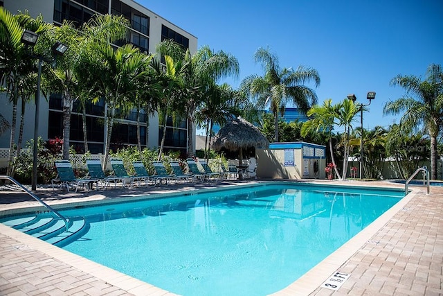 view of pool with a patio