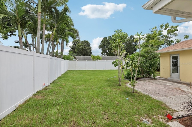 view of yard with a patio