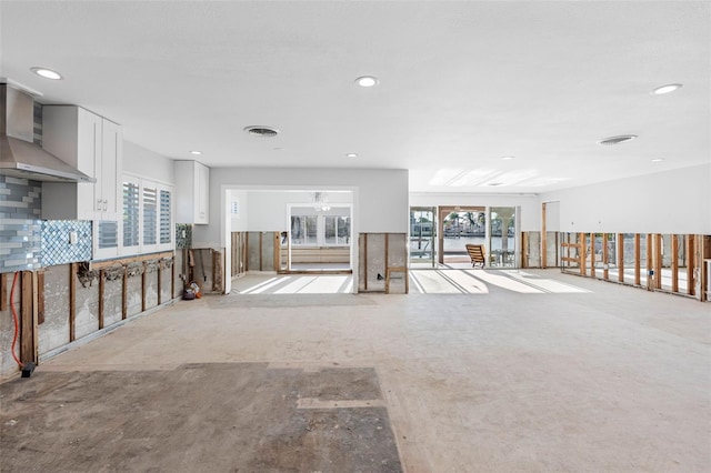 view of unfurnished living room