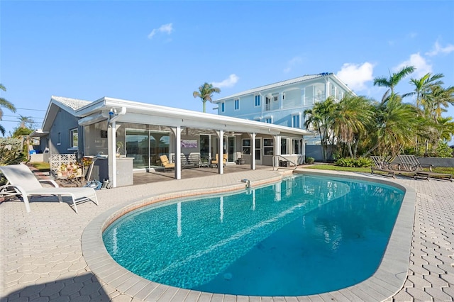 view of pool with a patio area