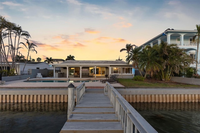 dock area with a patio