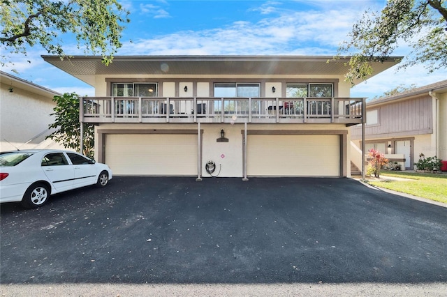 view of property with a garage