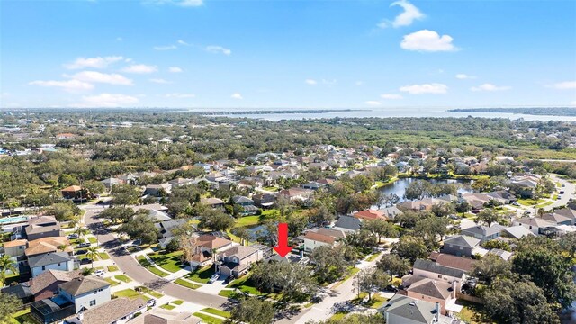 1600 Gray Bark Dr, Oldsmar, FL 34677 - birds eye view of property featuring a water view and a residential view