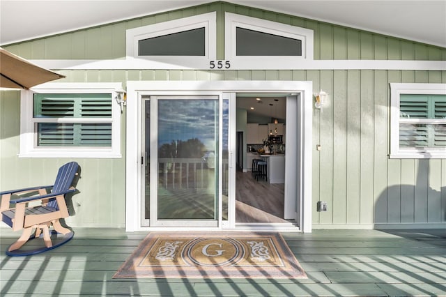 view of doorway to property