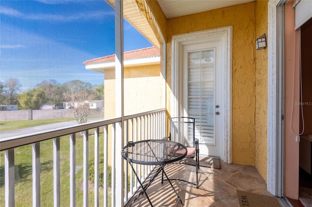 view of balcony