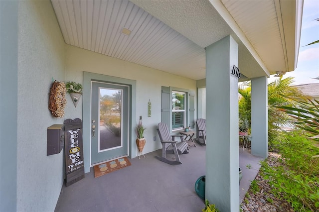 view of patio with covered porch