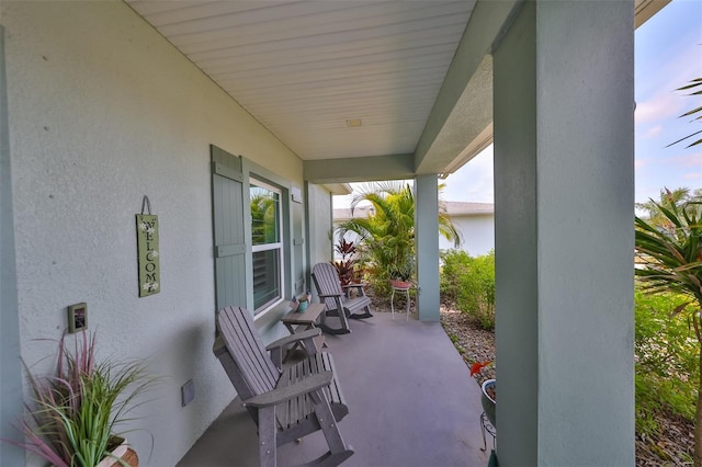 view of patio with covered porch