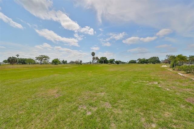 view of yard featuring a rural view