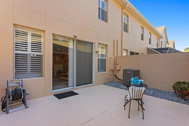 view of patio / terrace with central AC