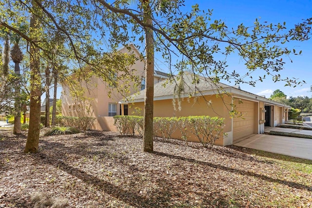 view of home's exterior featuring a garage