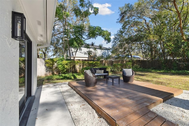 view of patio / terrace with a deck