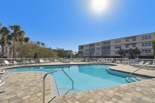 view of pool with a patio area