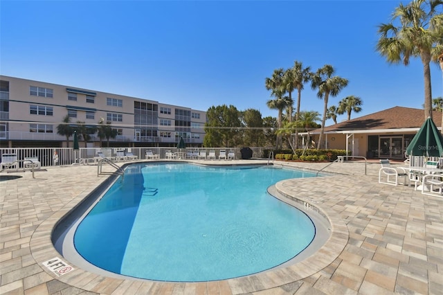 view of pool with a patio