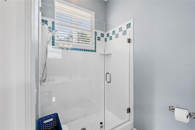 bathroom with an enclosed shower