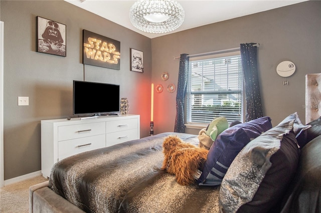 view of carpeted bedroom