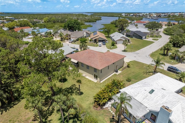 4514 Dewey Dr, New Port Richey, FL 34652 - aerial perspective of suburban area featuring a nearby body of water