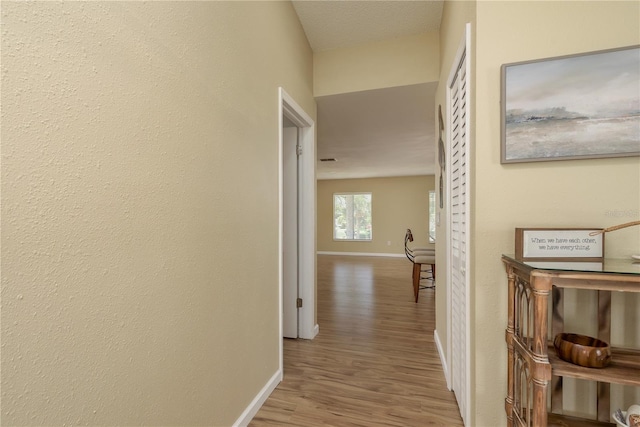 4514 Dewey Dr, New Port Richey, FL 34652 - corridor with wood finished floors and baseboards
