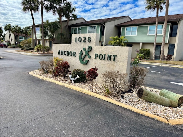 view of community sign