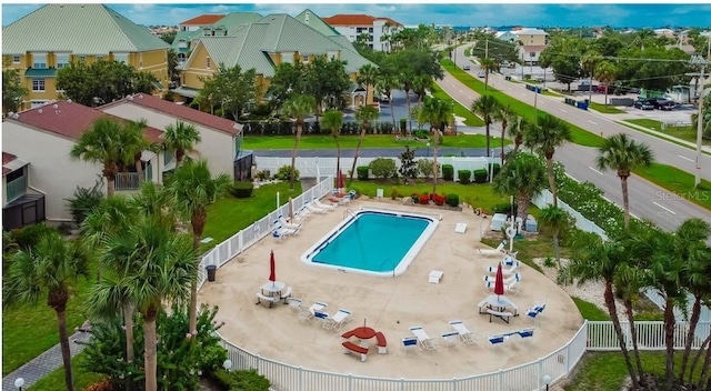 view of pool with a patio area