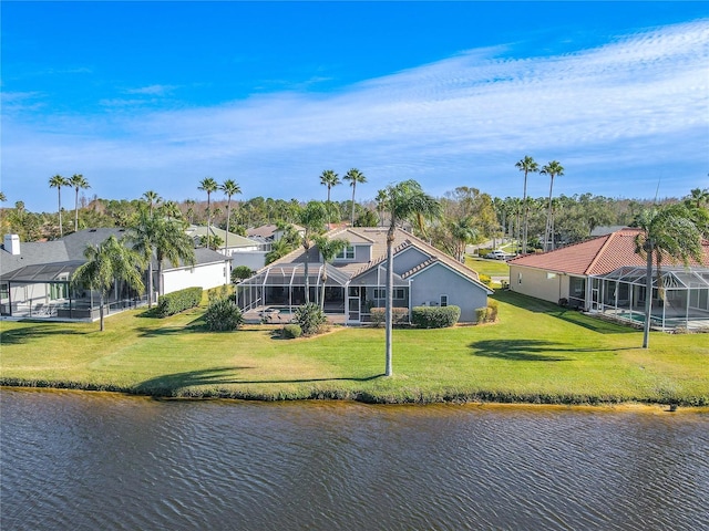 12113 Marblehead Dr, Tampa, FL 33626 - aerial perspective of suburban area with a large body of water