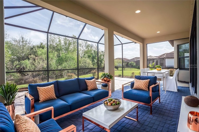 view of sunroom