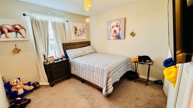 view of carpeted bedroom