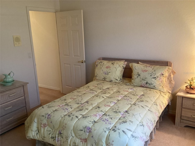 view of carpeted bedroom