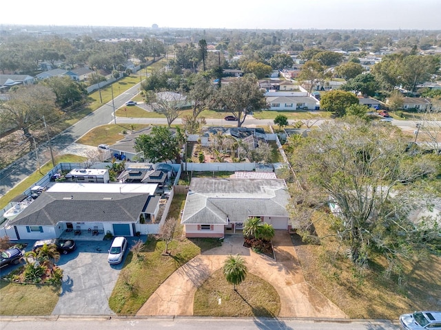 drone / aerial view with a residential view