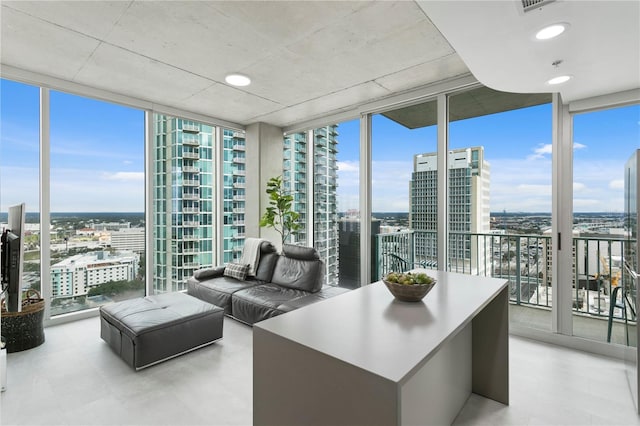 view of sunroom