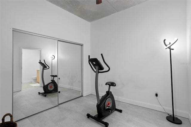 view of workout area