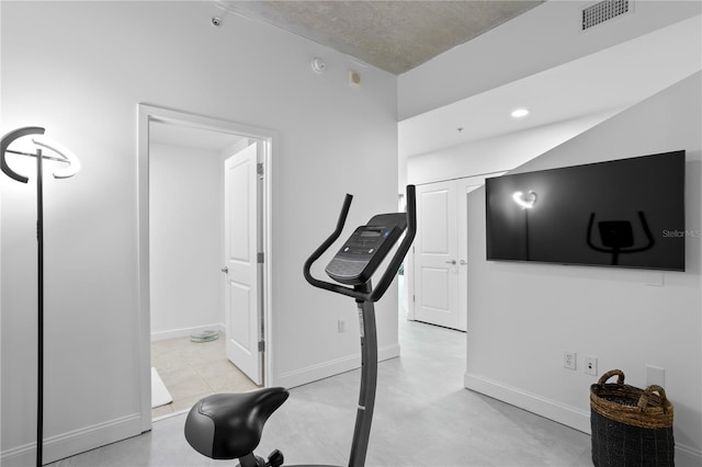 view of workout area