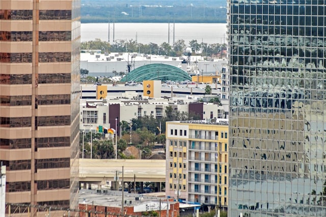 city view with a water view