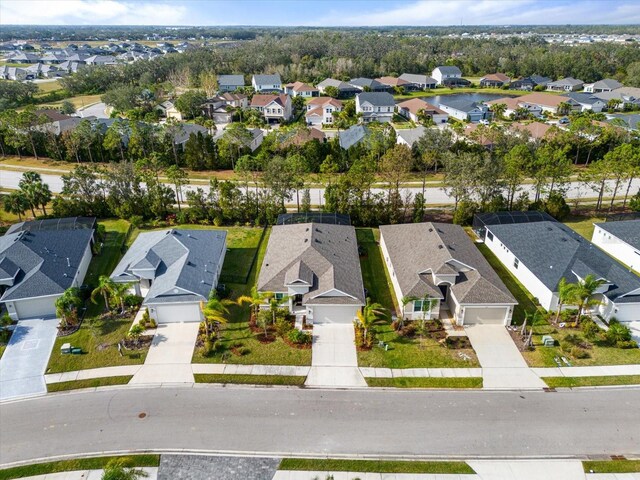 bird's eye view with a residential view