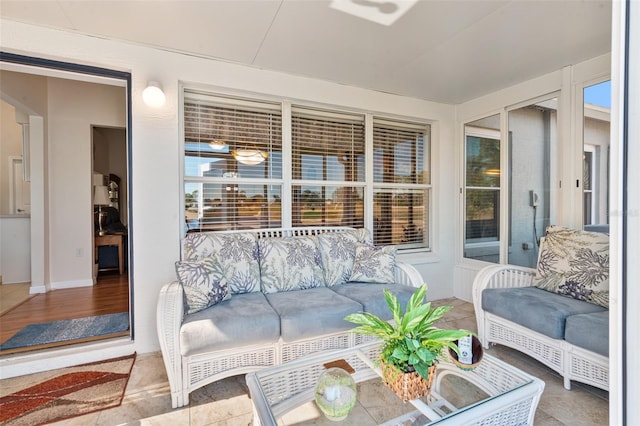 view of sunroom