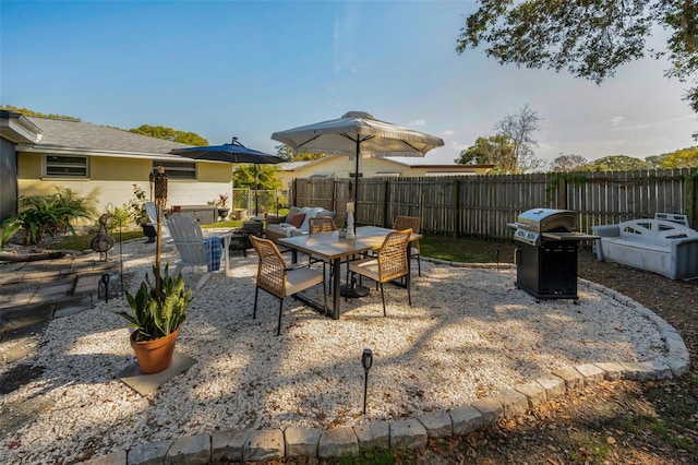 view of patio / terrace featuring area for grilling