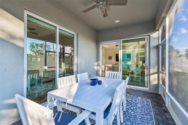 view of sunroom