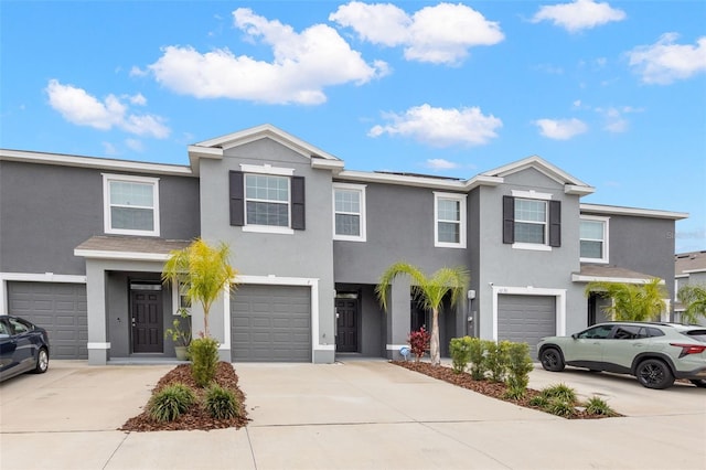 view of property with a garage