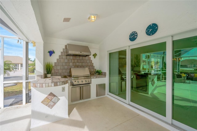 view of patio / terrace featuring grilling area