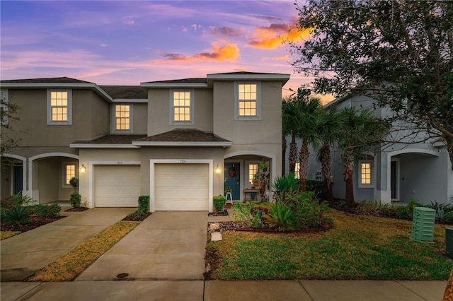 view of front of house featuring a garage